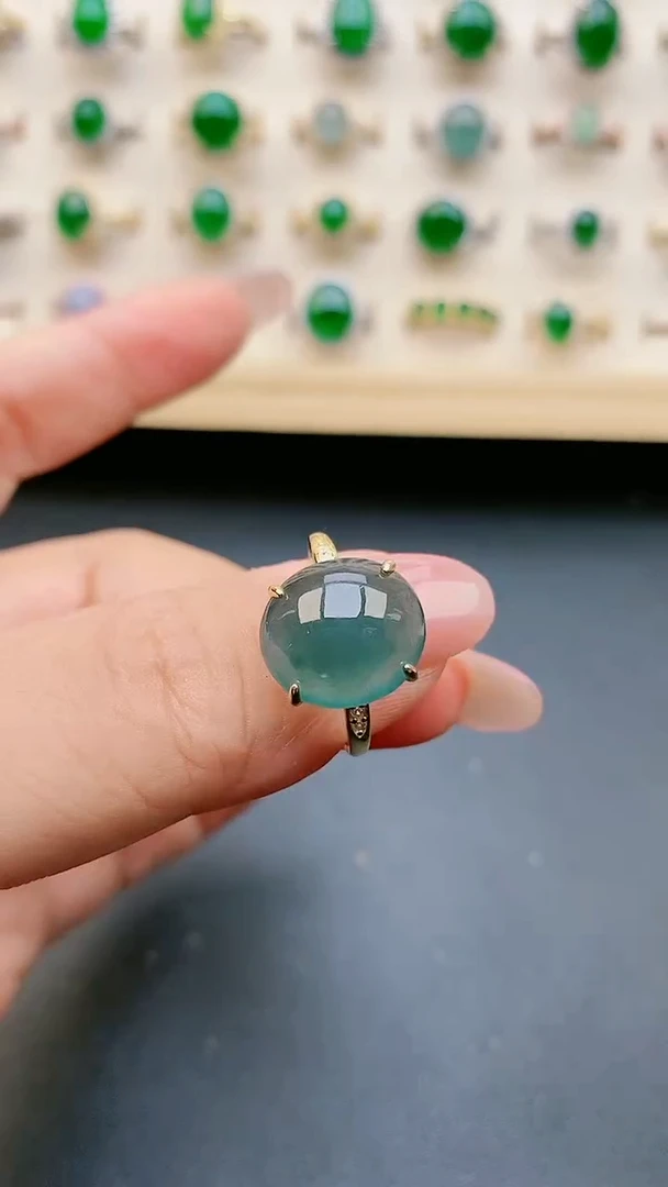 【闪购商品】翡翠戒指银S925镶嵌5006