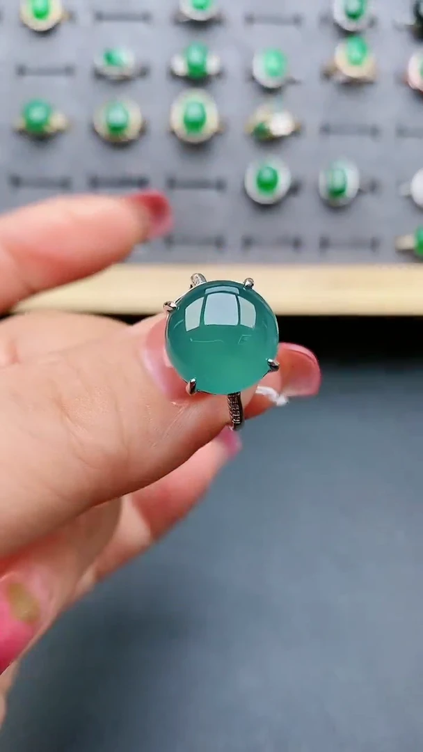 【闪购商品】翡翠戒指银S925镶嵌321321
