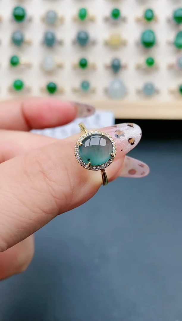 【闪购商品】翡翠戒指银S925镶嵌1321