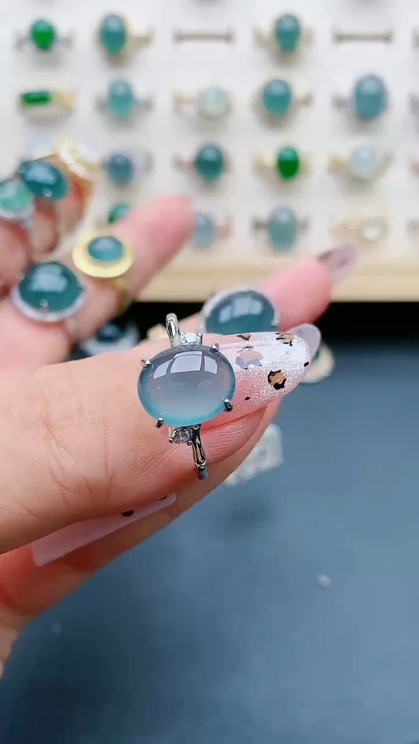 【闪购商品】翡翠戒指银S925镶嵌321321