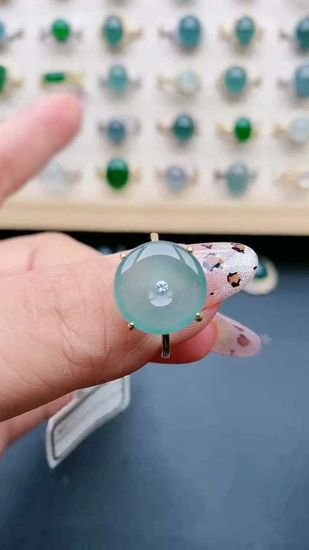 【闪购商品】翡翠戒指银S925镶嵌21321