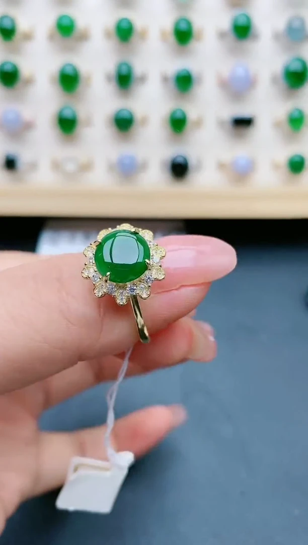 【闪购商品】翡翠戒指银S925镶嵌321312