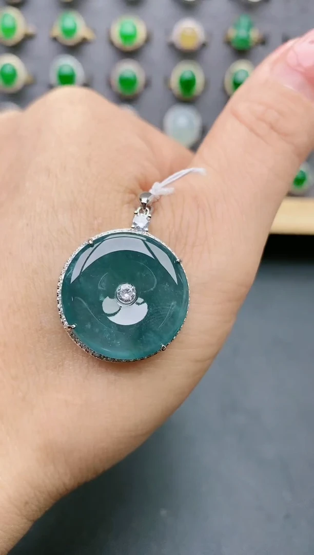 【闪购商品】翡翠吊坠(不含链)银S925镶嵌321321