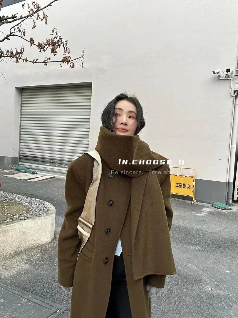 IN.choose u非档口款 双口袋围脖 YR 大衣#69535