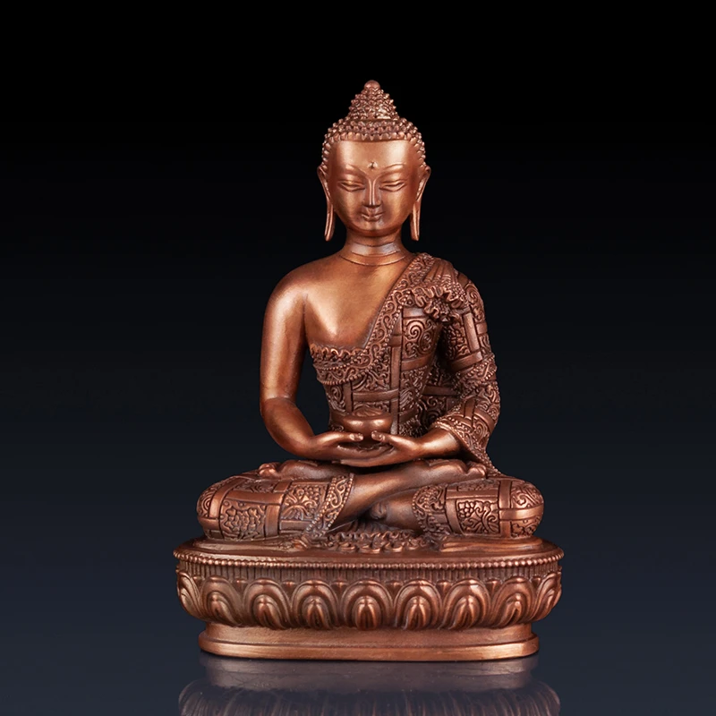 纯紫铜阿弥陀佛佛像家居摆件佛像工艺品中式办公室饰品铜礼品