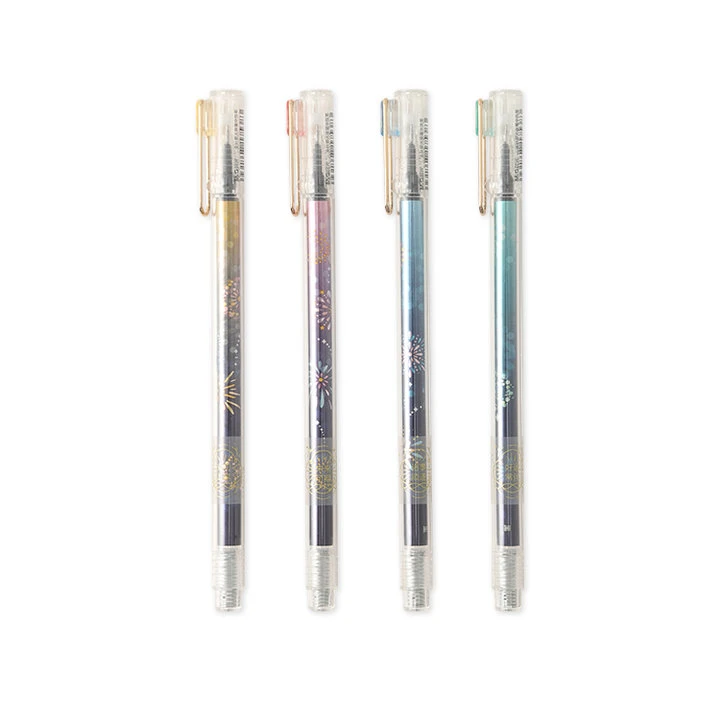 文具花火系列大容量中性笔C4013书写黑色0.5mm全针管水笔