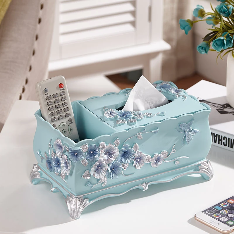 热销多功能纸巾盒创意时尚多功能遥控器抽纸盒欧式纸巾筒桌面收纳