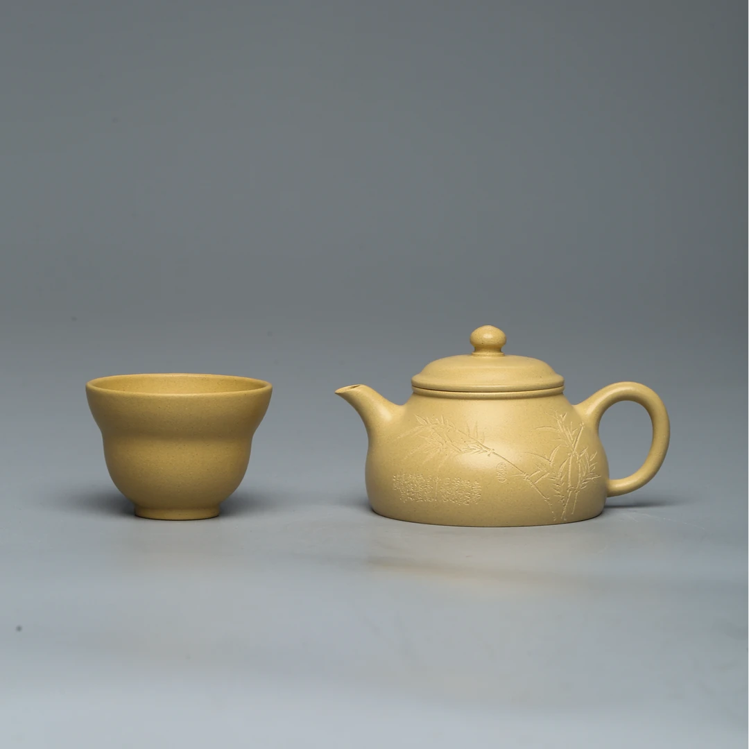 达观SD152【紫茗轩】范勤君 怀隐一壶一杯 本绿 230cc紫砂青仓