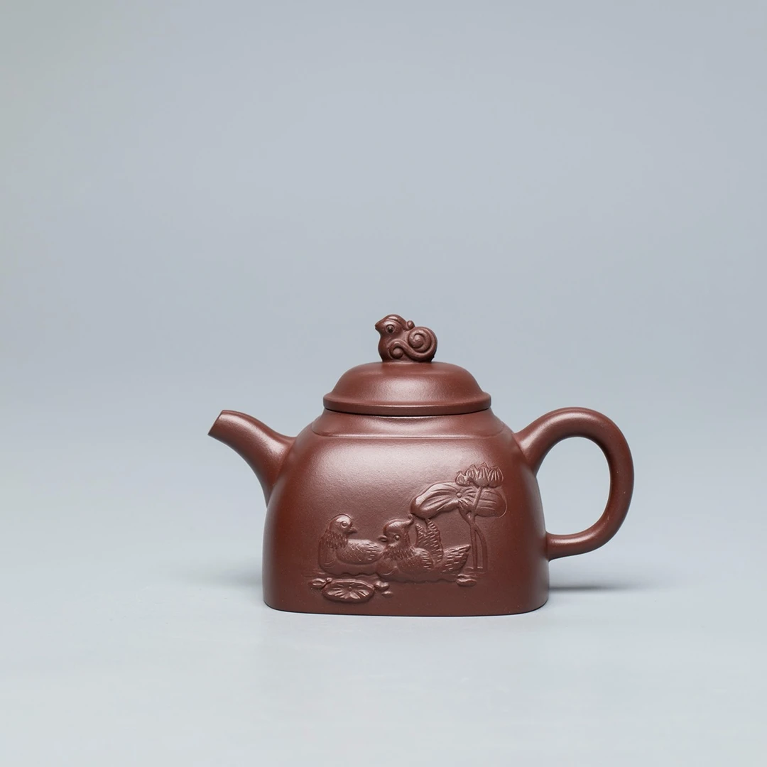 达观SD43【紫茗轩】范勤君 荷塘月色 紫泥 280CC 紫砂壶赏瓷