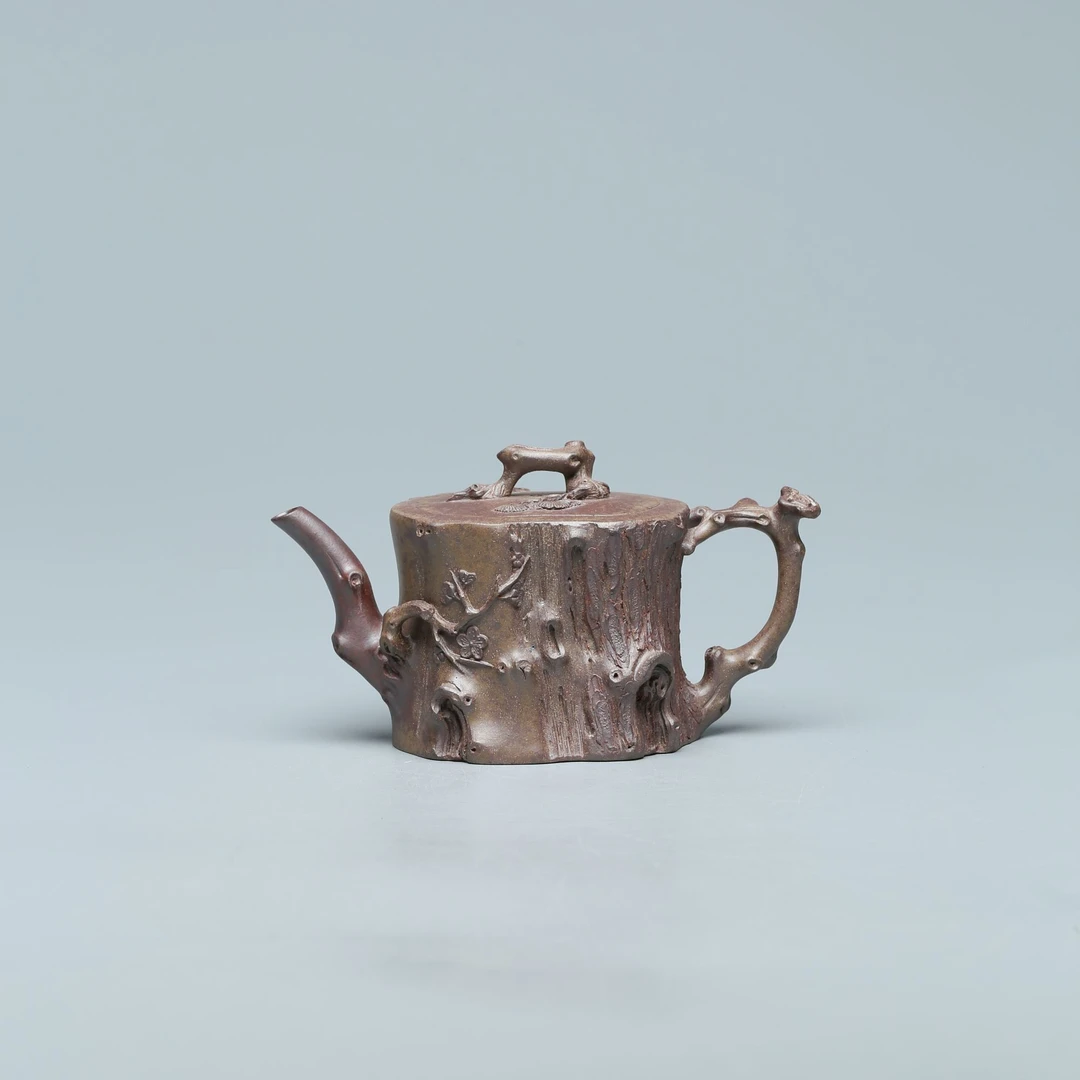 达观ZJ43【大吉羊】李孟华 暗香疏影 翡翠金砂 220cc紫砂壶赏瓷
