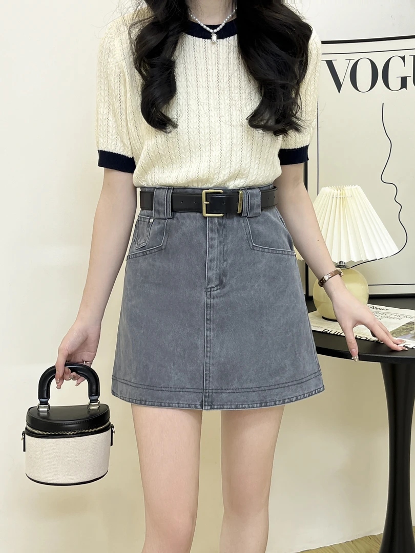 牛仔包臀裙2024年网红春夏新款显瘦半身裙韩版百搭高腰a字短裙