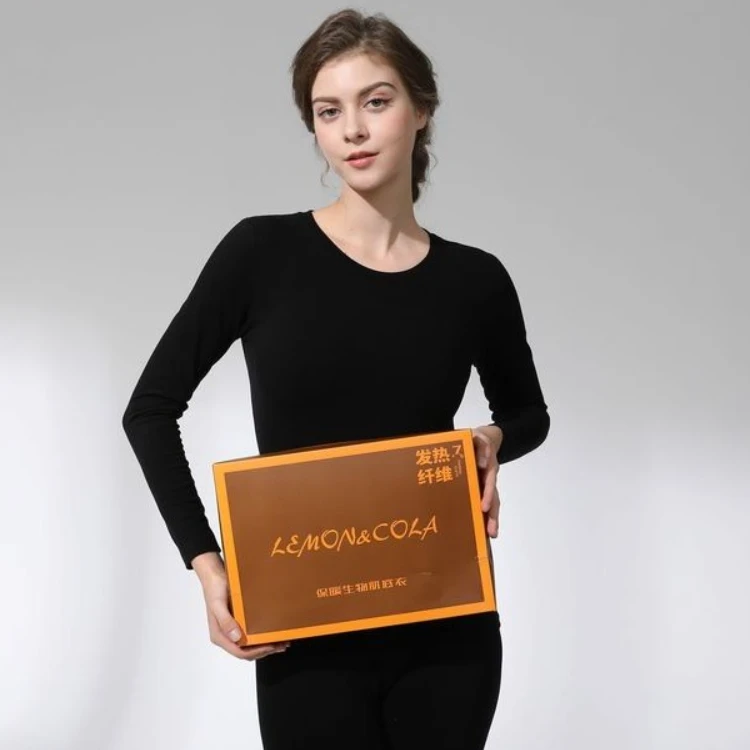 FL 女士秋冬款德绒保暖内衣套装 秋衣秋裤 贴合舒适