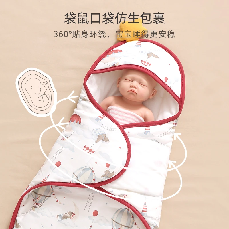 婴儿抱被恒温襁褓产房出院外出新生儿宝宝产房抱被秋冬加厚