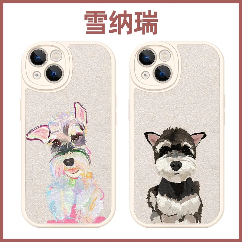 胖丁手机壳啵啵苹果14手绘华为雪纳瑞小米13适用iphone12promax/v