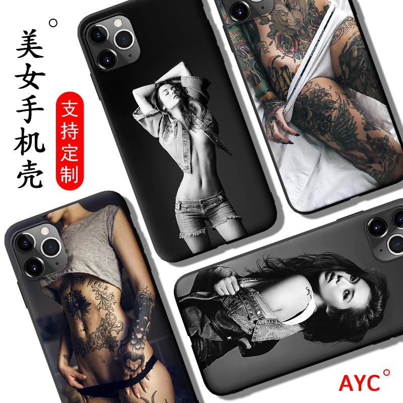 适用于苹果15promax个性手机保护壳14创意美女iPhone15潮13污8p软