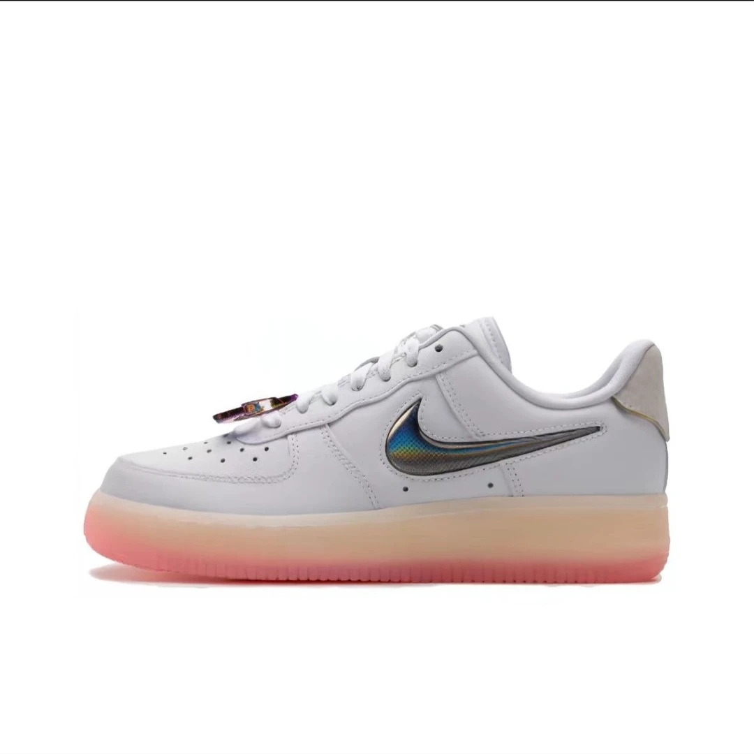NIKE/耐克AF1龙年女子时尚白色白黑纯白经典镭射板鞋FZ5741191*TJ