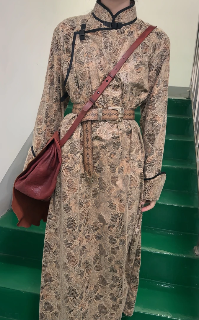 民族风薄款布料蒙古袍女装连衣裙女装连衣裙女装连衣裙
