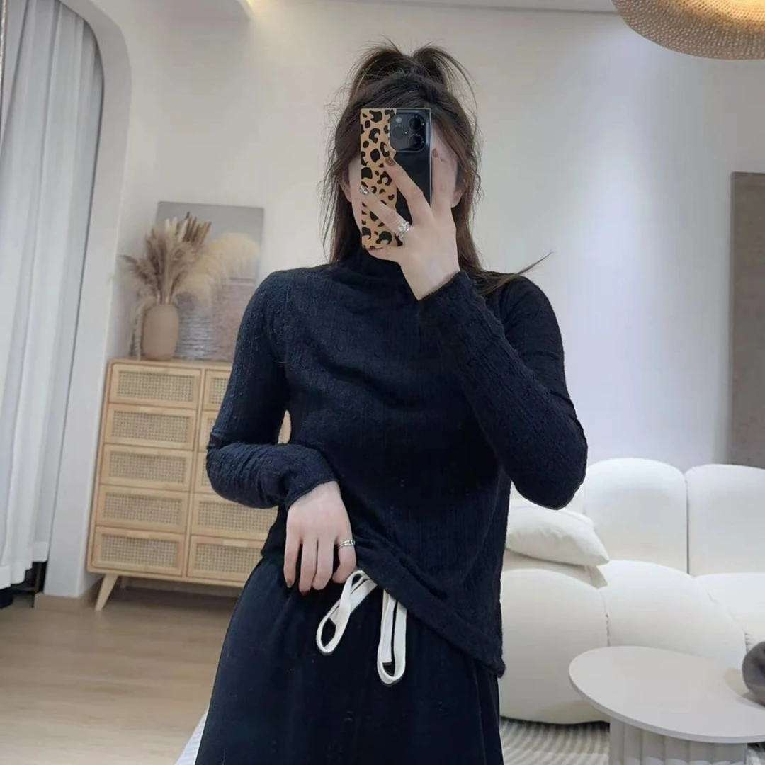 YX二DD2023新款蕾丝打底上衣两色百搭时尚