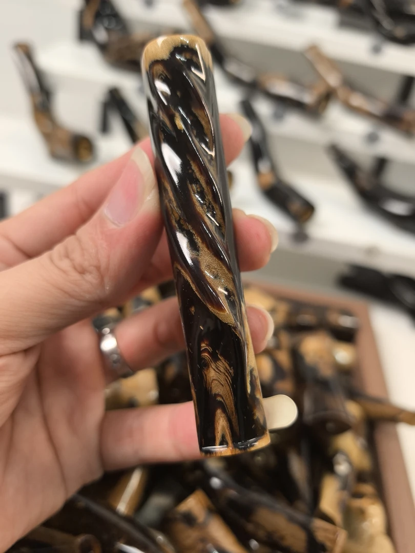 精品活性炭滤芯三合一血柳烟嘴 粗中细一体三用 拉杆加长海柳烟嘴