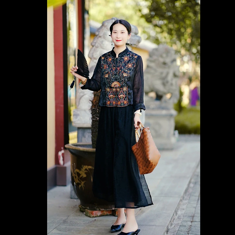 【羊在在】落霞秋水｜民族风重工刺绣上衣开衫外套SY369