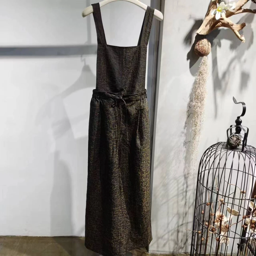 非物遗香云纱莨绸休闲背带裤58244（可拆卸）