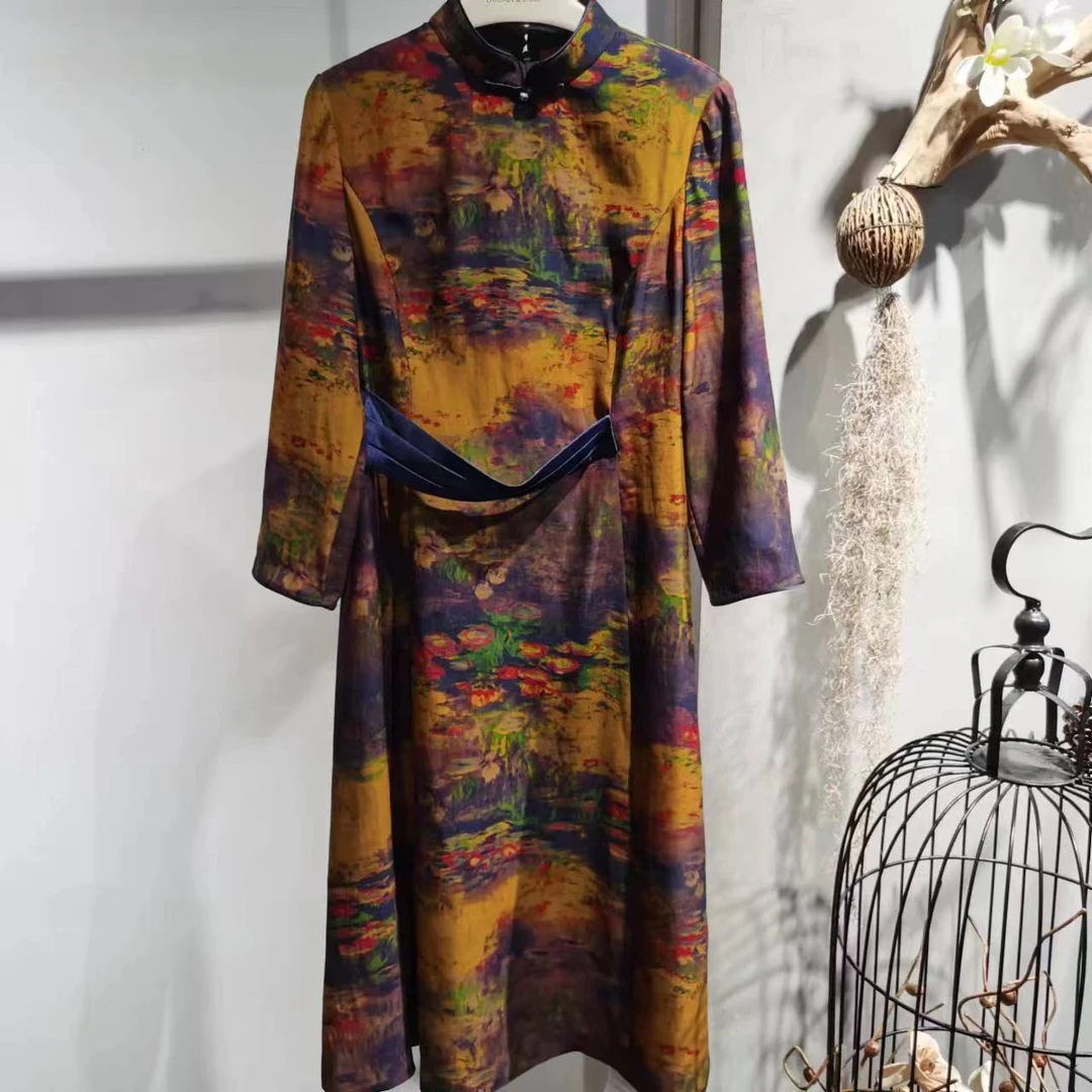 非物遗香云纱国风连衣裙48175