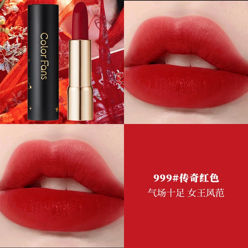 口红不掉色不沾杯持久防水不脱色哑光正红色烂番茄色口红素颜显白