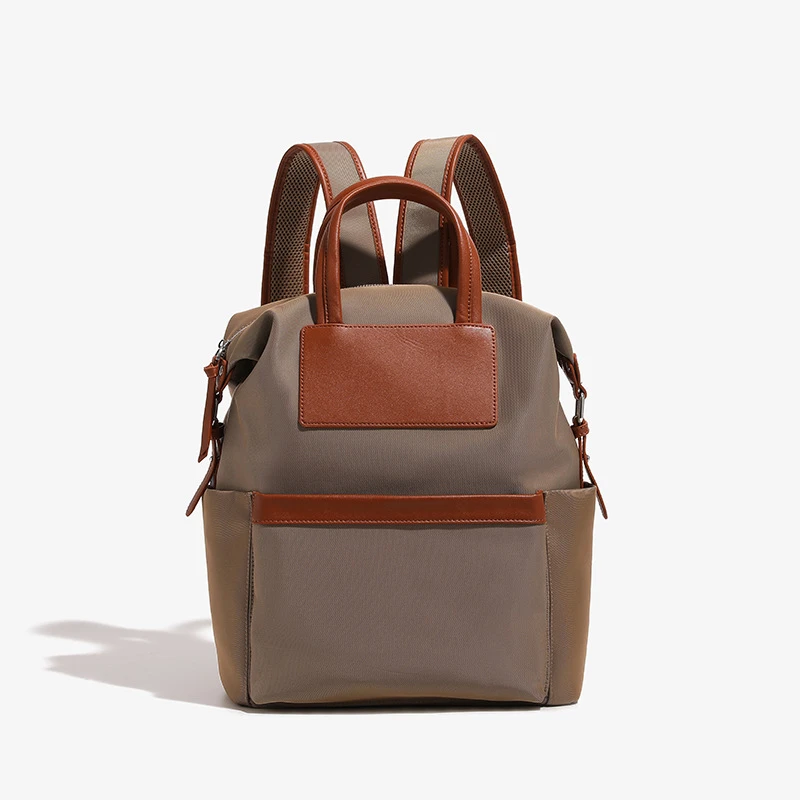 韩版双肩包女设计感小众通勤男双肩包百搭轻便大容量背包手提女包