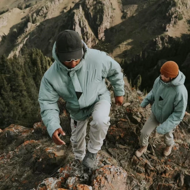 秋冬男女轻量级户外厚实保暖棉衣/时尚情侣三角防风连帽外套C1228