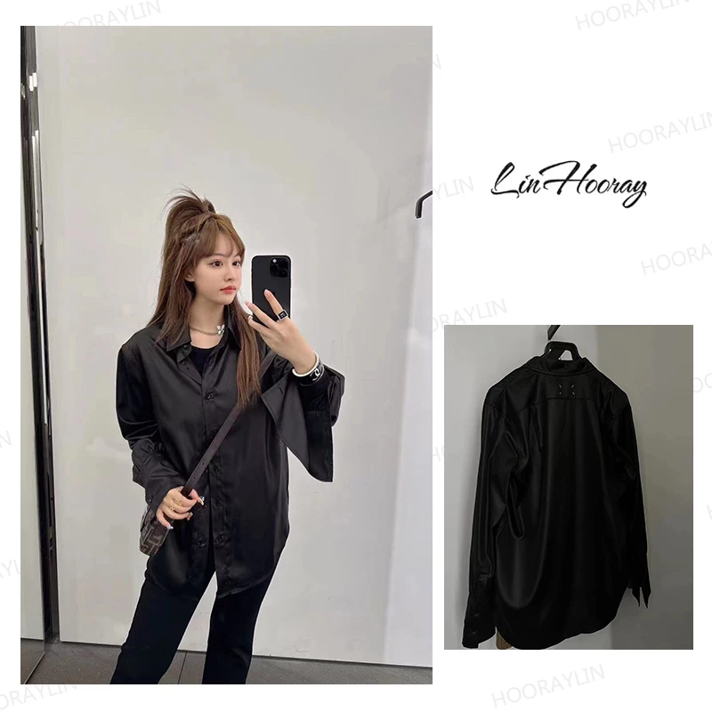 【HoorayLin】“女王衬衫”黑缎 黑标系列#HF-PK388