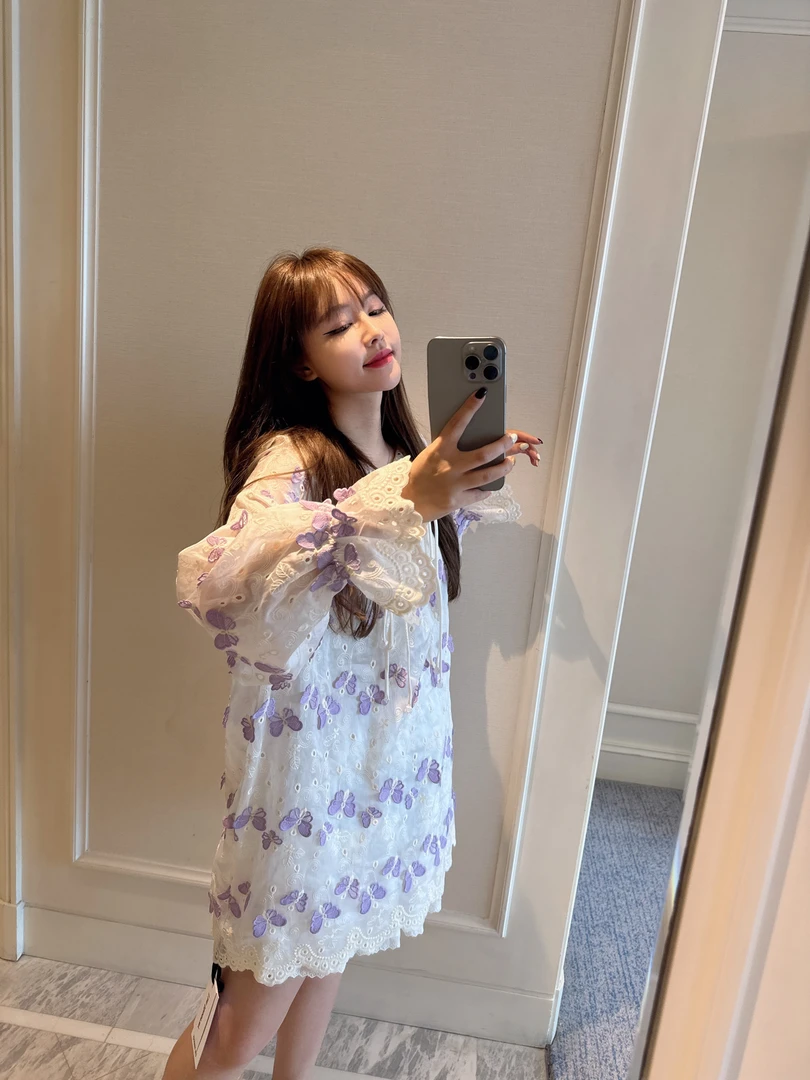 【HoorayLin】定染蝴蝶防晒高端上衣#HD8112