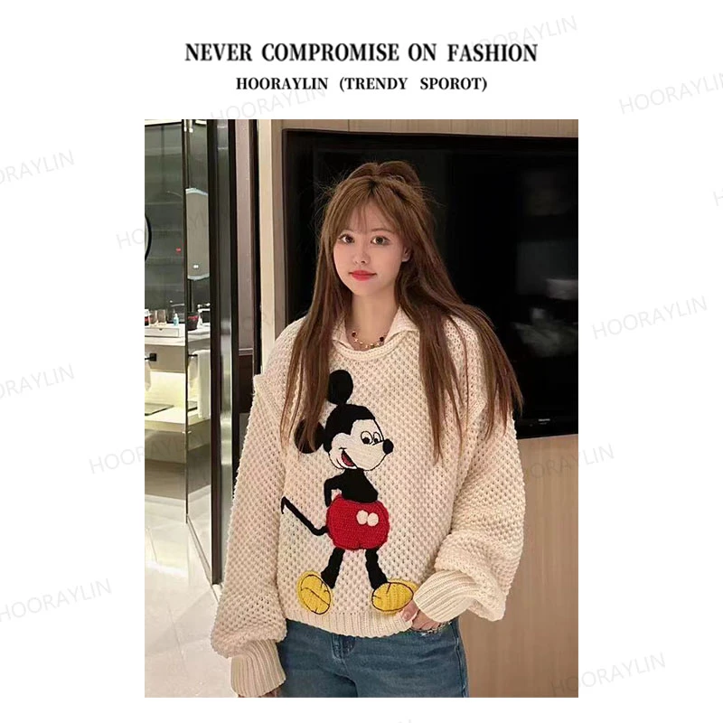 【HoorayLin】米奇手工编织毛衣#HF-230806