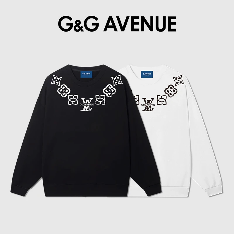 法国G&G AVENUE轻奢潮牌秋季休闲圆领卫衣男女同款-GW2423095