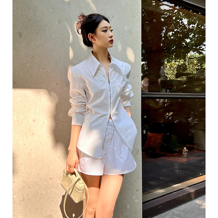 【ENHAODE】双拉链衬衫