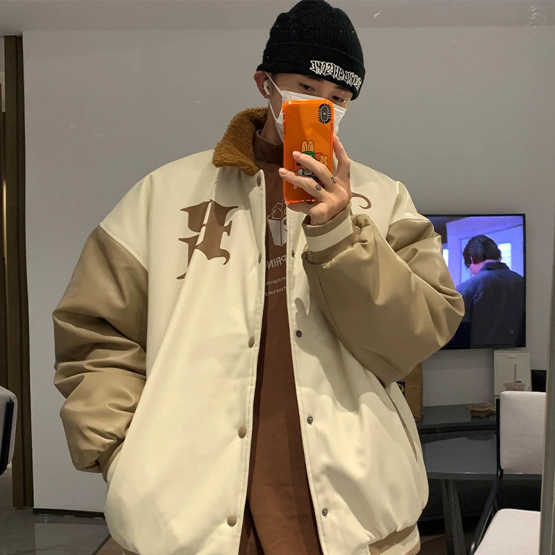潮牌字母棒球服棉衣HY8271