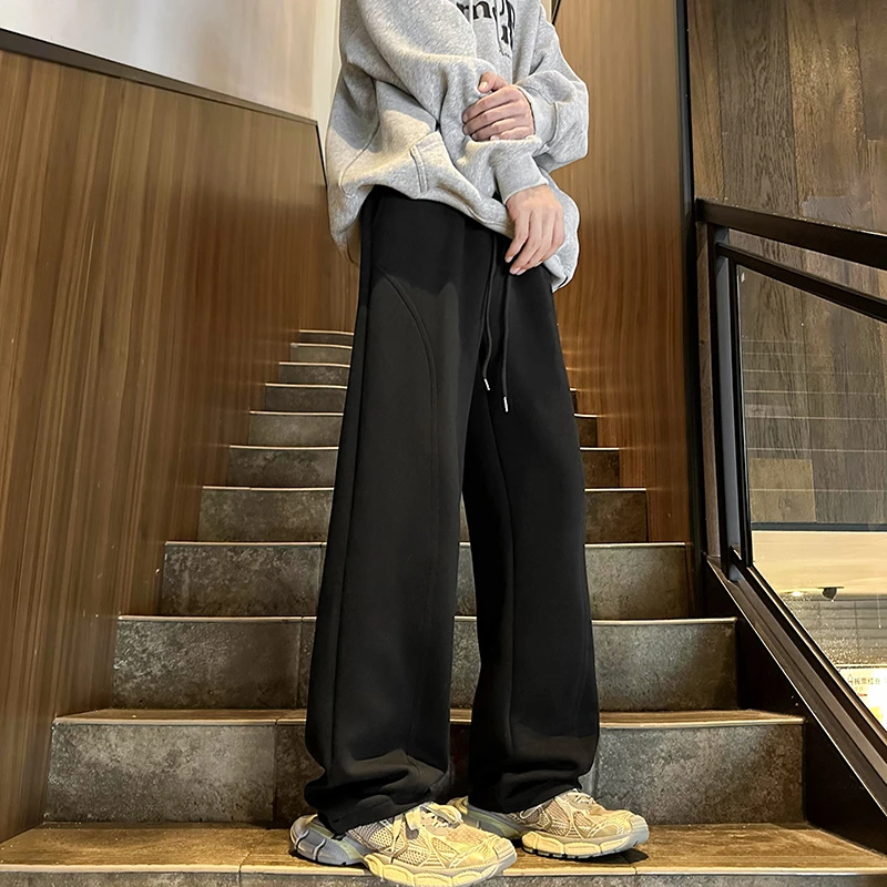 BF144港风潮牌春秋季设计感纯色情侣百搭休闲运动卫裤