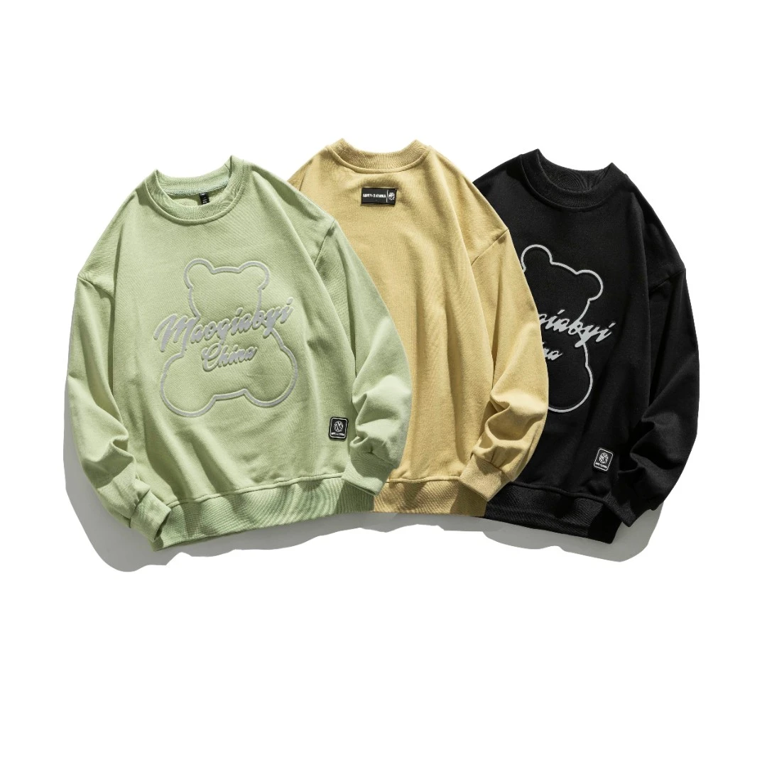 潮牌小熊圆领卫衣22702