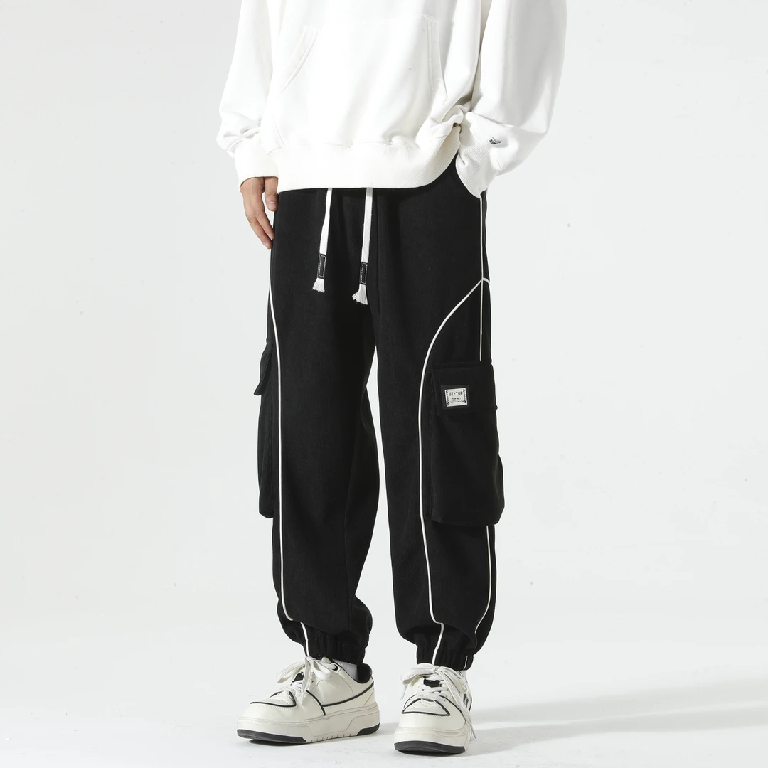 潮牌雪尼尔加绒卫裤CK258