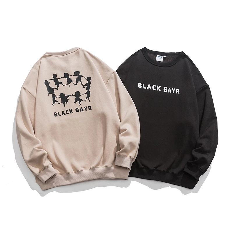 潮牌圆领加绒卫衣WY64