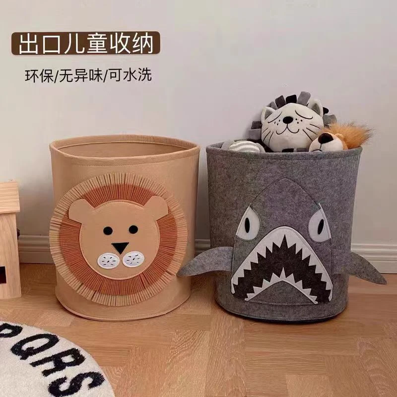 毛毡收纳桶 脏衣服收纳 玩具收纳桶 卡通居家收纳