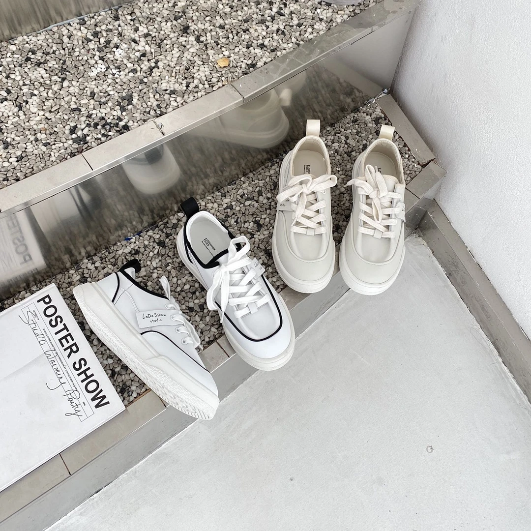 VEEFSHOW 2510-3 厚底鞋子运动鞋韩版板鞋潮网红小白鞋百搭女鞋潮