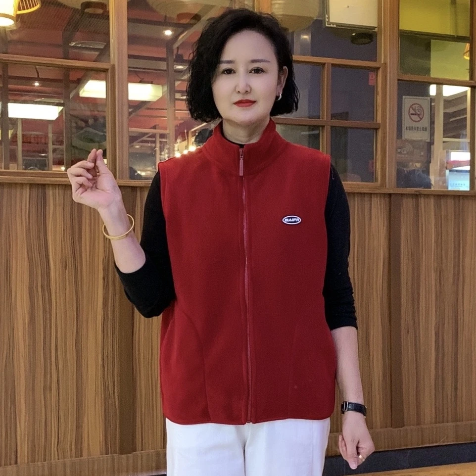 秋冬新款时尚百搭宽松保暖遮肉显瘦无袖休闲马夹