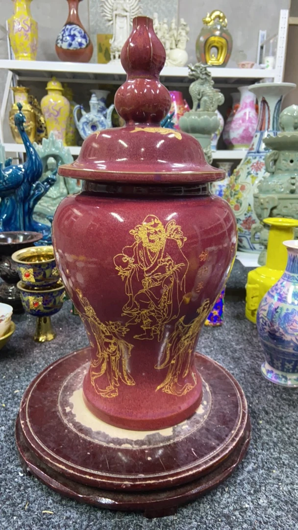 摆件将军罐人物图