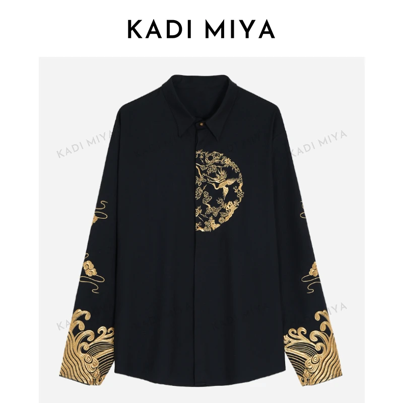 【近触】“金玉锦绣”新中式高级感重工刺绣男士衬衫衬衣商务气质