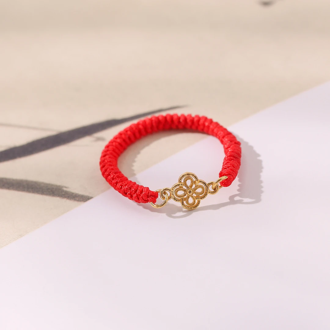 一了个卜【四叶草】18k金四叶草戒指