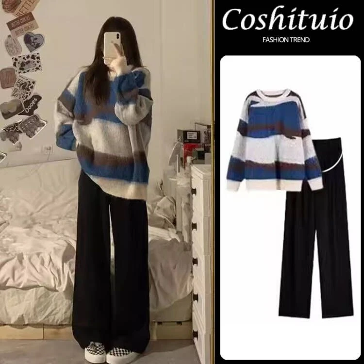 【贝贝家】孕妇装慵懒风毛衣宽松显瘦针织长袖衫时尚外穿孕妇上衣