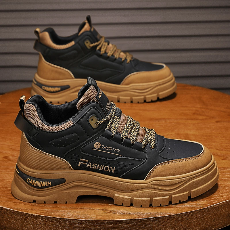 鞋子男秋季新款透气户外百搭休闲学生板鞋百搭时尚运动鞋休闲潮鞋