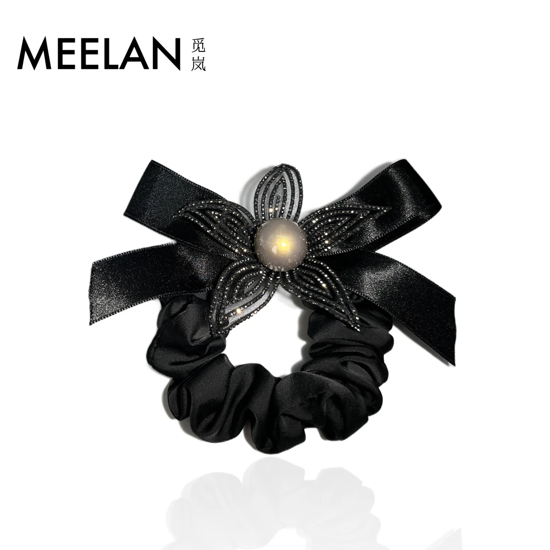 时尚气质优雅黑色发圈8737