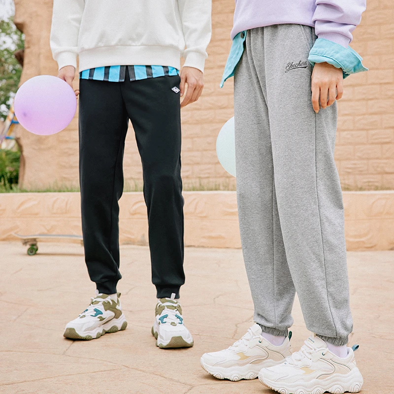 Skechers斯凯奇运动卫衣裤女长裤束脚裤男百搭L323W085&L323M074