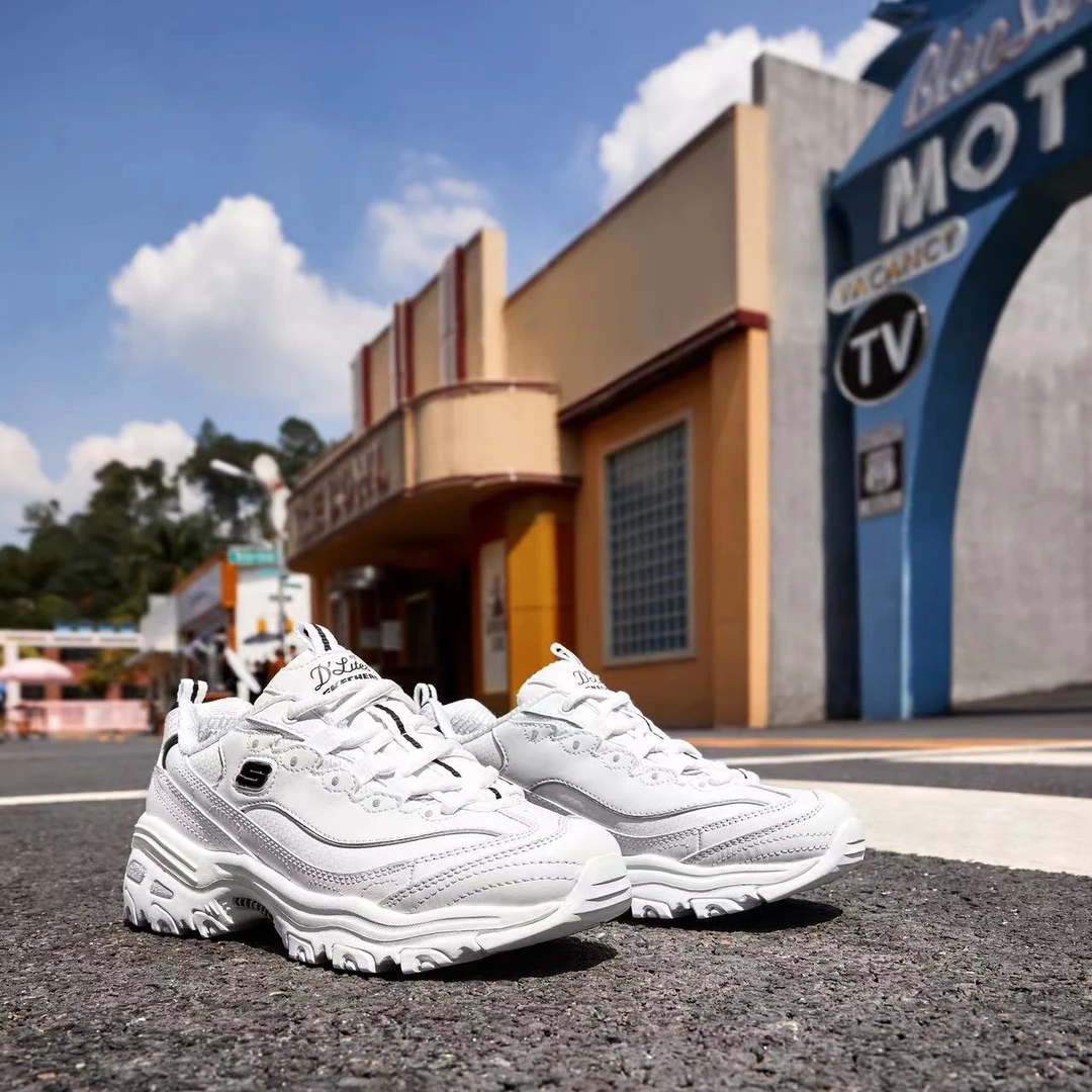 Skechers斯凯奇11931女款网红时尚百搭潮流ins潮鞋厚底小白鞋 DB